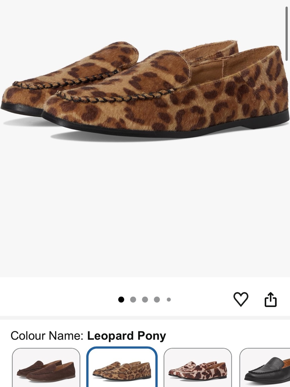 Leopard Pony Womens Slip-On Loafers. Sz 8.5. Dolce Vita